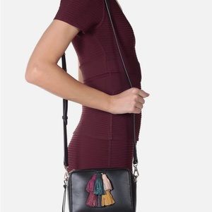 Rebecca Minkoff Sofia Tassel Leather Mini Crossbody.